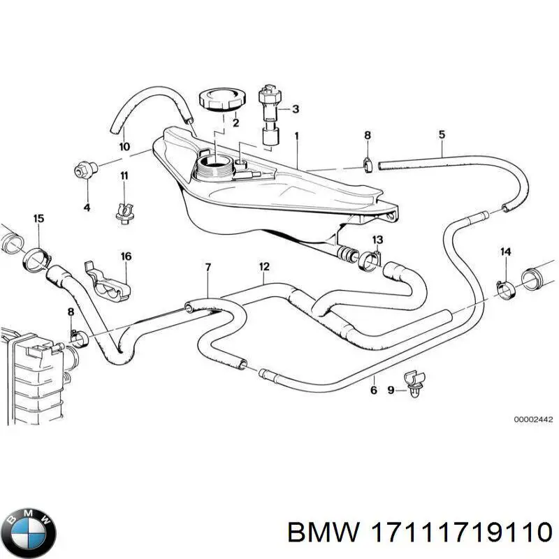 17111719110 BMW botella de refrigeración