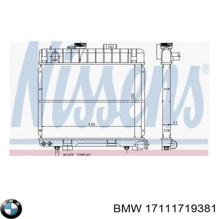 17111719381 BMW radiador