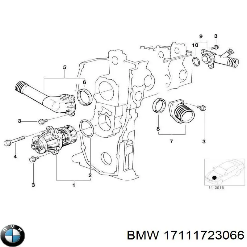 17111723066 BMW bastidor radiador