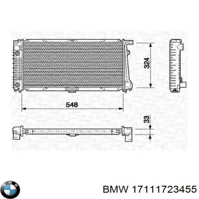 17111723455 BMW radiador
