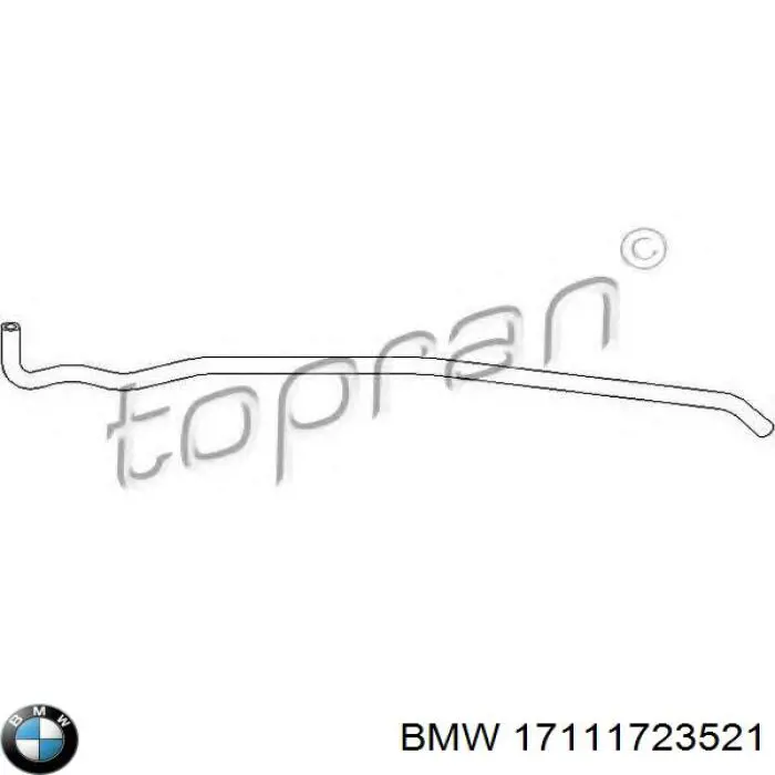 17111723521 BMW tubería de radiador, tuberia flexible calefacción, superior