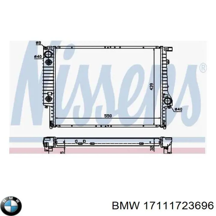 17111723696 BMW Refrigeración del motor