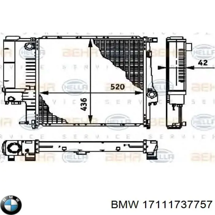 17111737757 BMW radiador