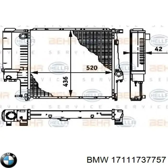 Comprar 17111737757 BMW Radiador de auto