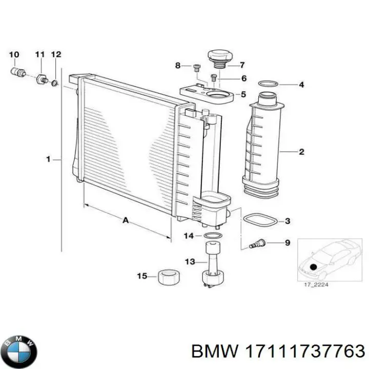 17111737763 BMW radiador