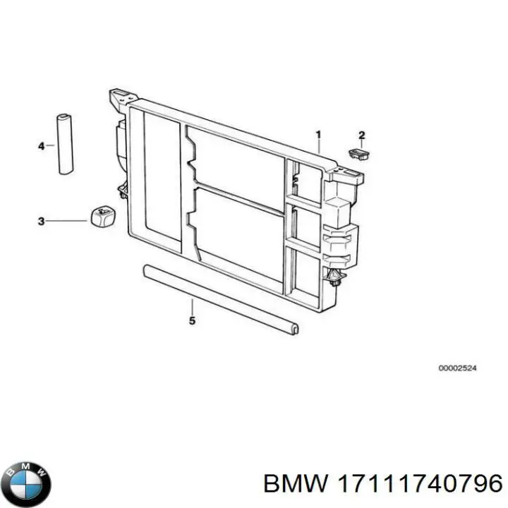 Comprar 17111740796 BMW Marco de montaje del radiador
