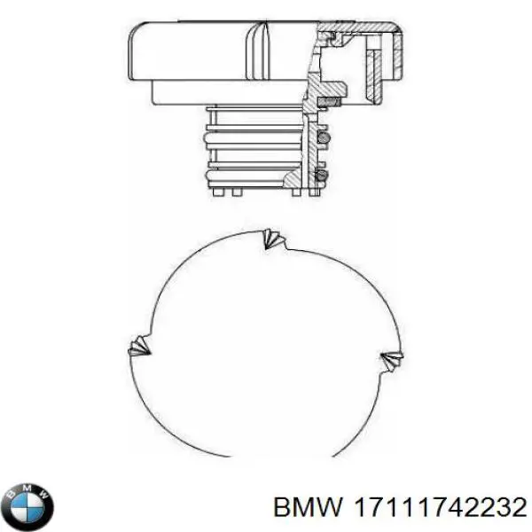17111742232 BMW Tapa de radiador