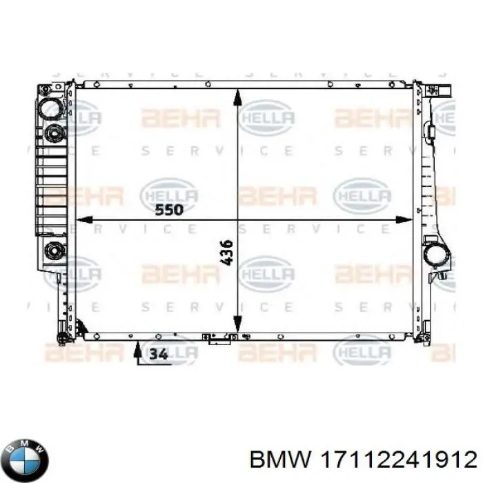 Água radiador BMW 17112241912 precio, desde 105,25 EUR