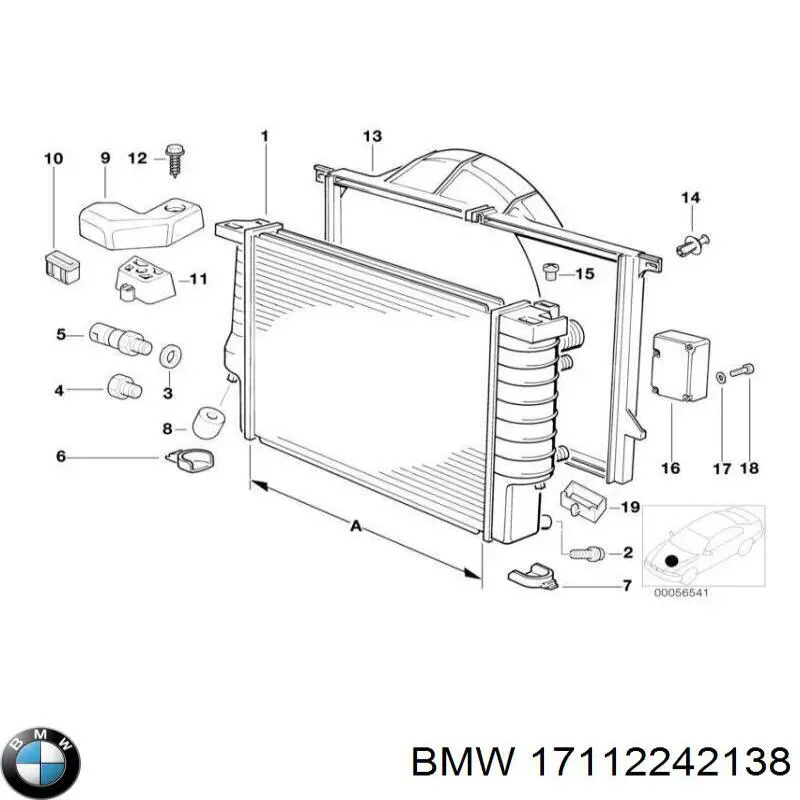 17112242138 BMW Refrigeración del motor