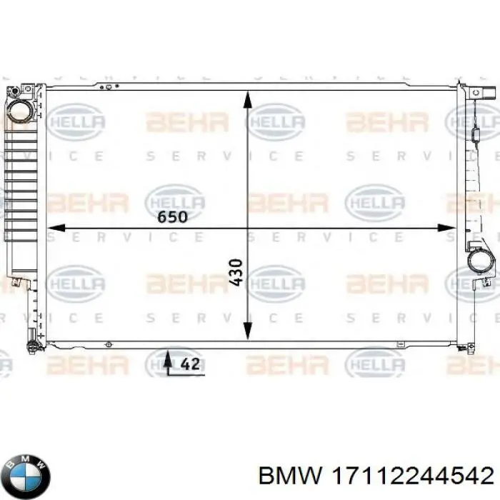 Água radiador BMW 17112244542 precio, desde 145,59 EUR