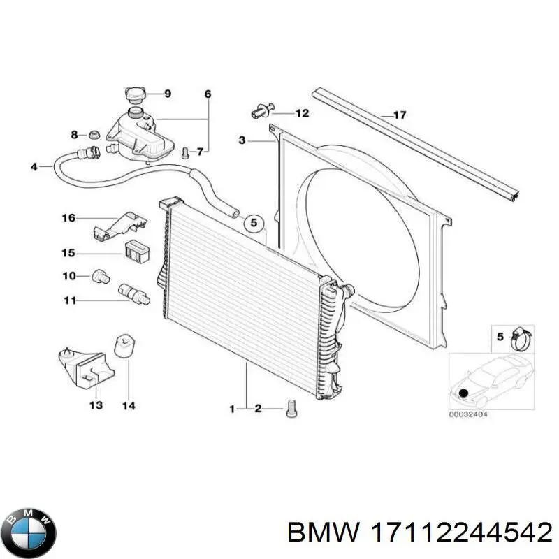 Radiador de água BMW 17112244542