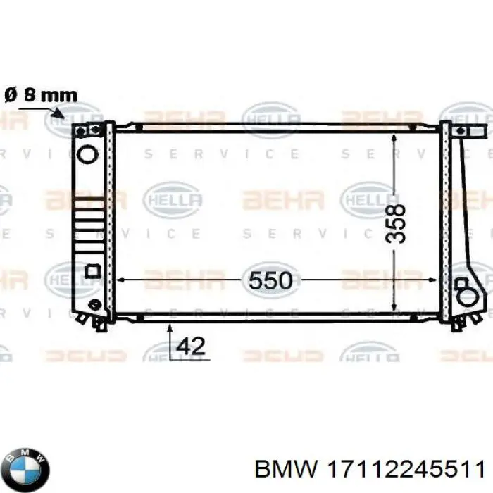 17112245511 BMW radiador