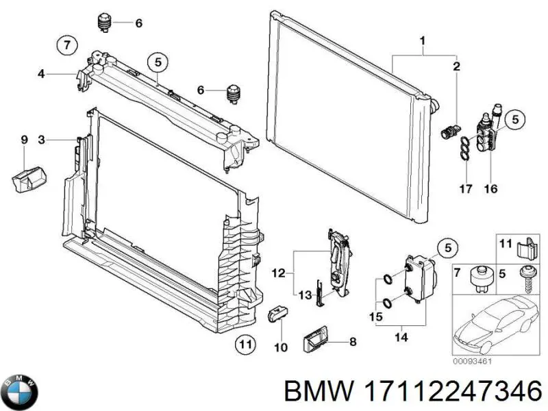 Comprar 17112247346 BMW Tapa radiador