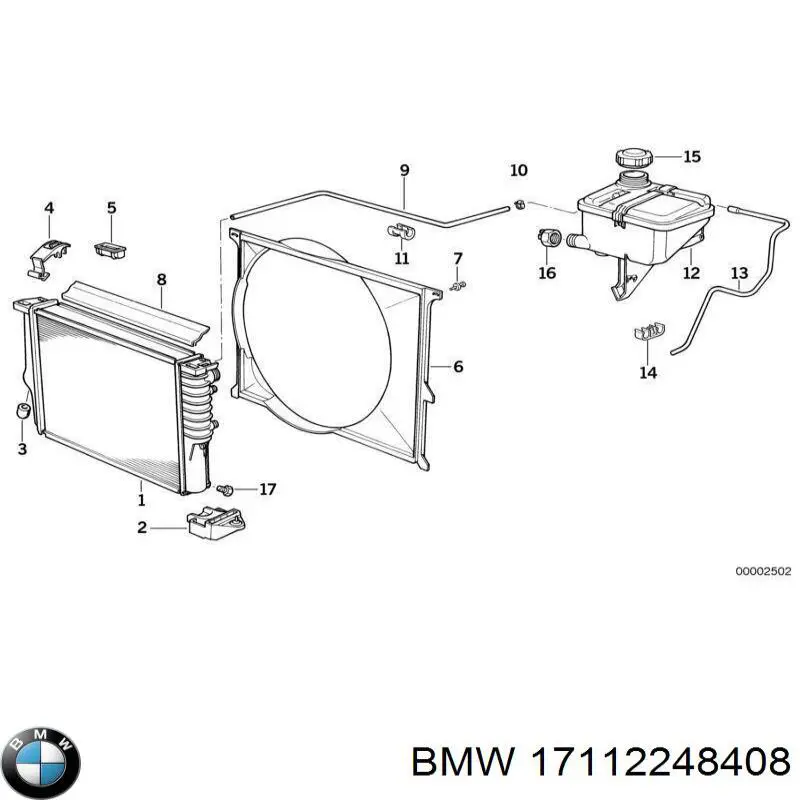 17112248408 BMW soporte de tanque de expansion