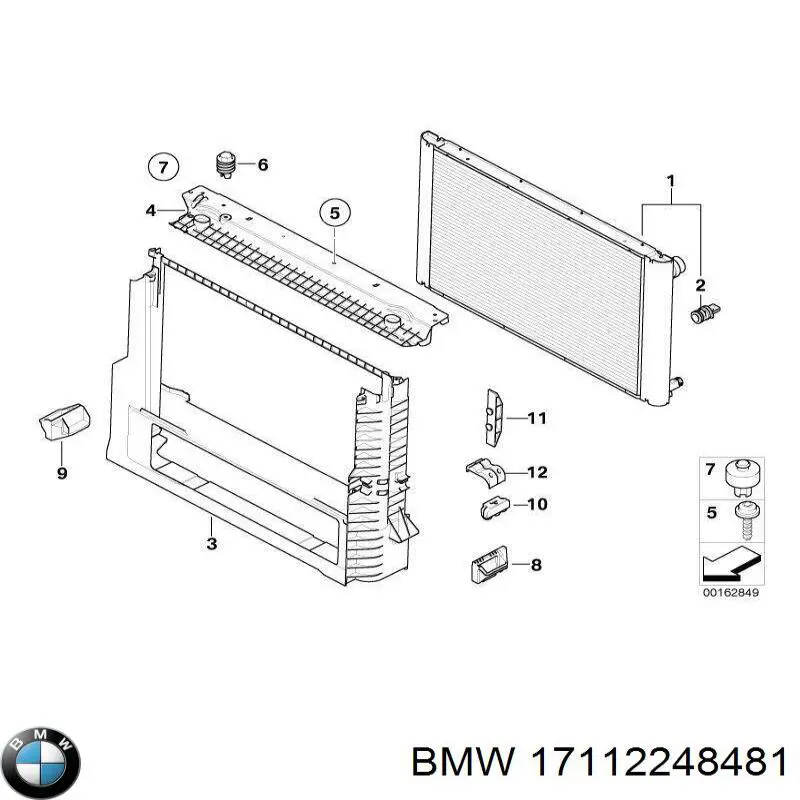 Deflector de aire, radiador para BMW 7 (E65, E66, E67)