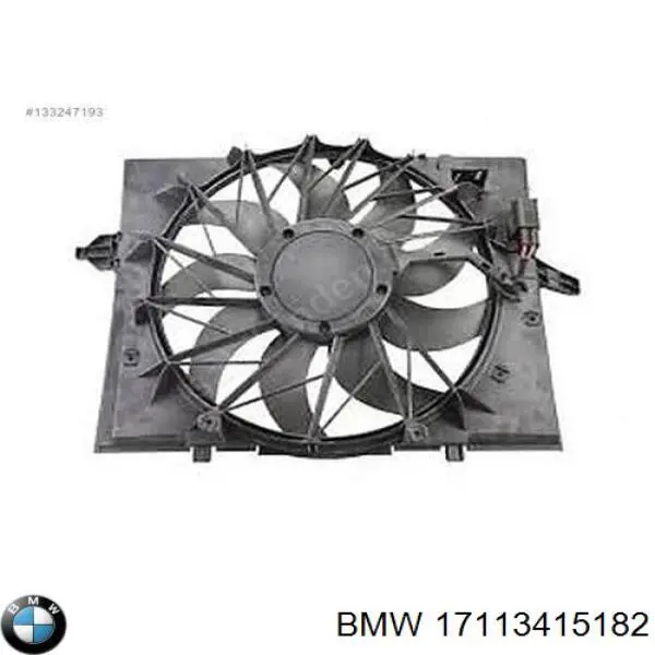 17113415182 BMW difusor de radiador, ventilador de refrigeración, condensador del aire acondicionado, completo con motor y rodete