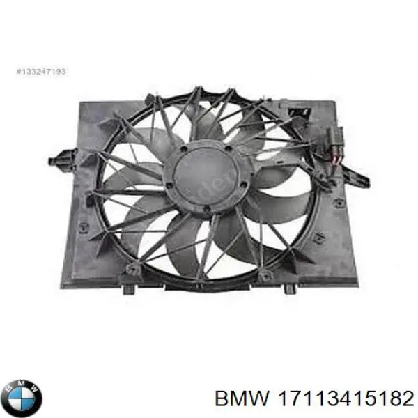 17113404398 BMW difusor de radiador, ventilador de refrigeración, condensador del aire acondicionado, completo con motor y rodete