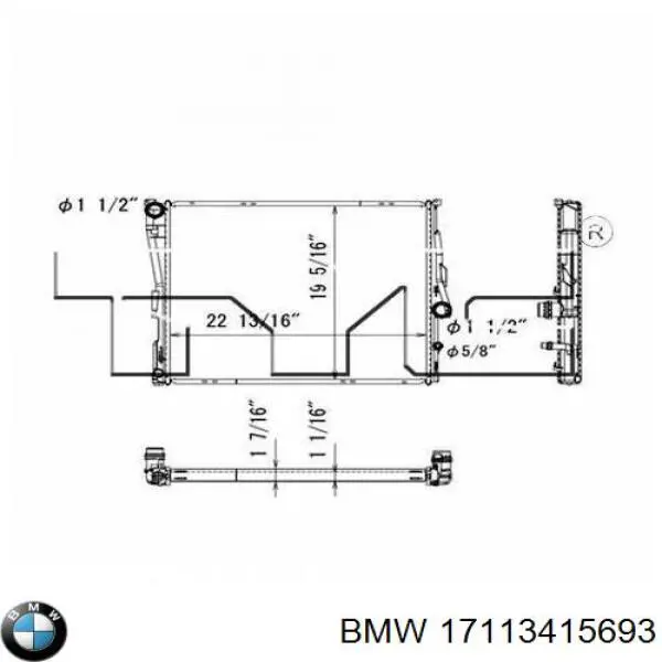 Água radiador BMW 17113415693 precio, desde 154,09 EUR