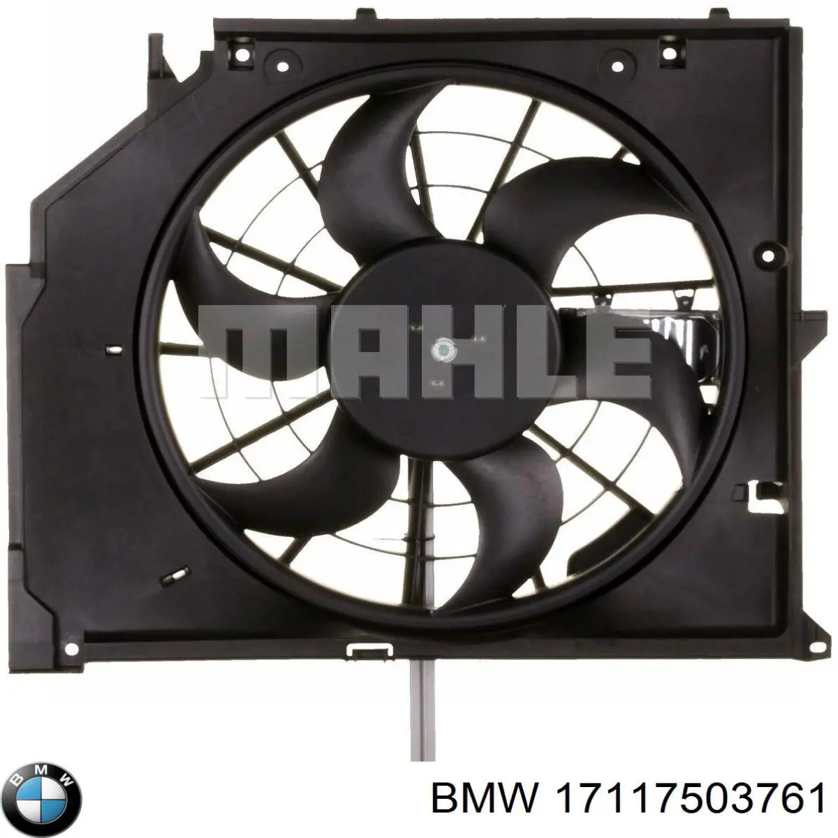 17117503761 BMW difusor de radiador, ventilador de refrigeración, condensador del aire acondicionado, completo con motor y rodete