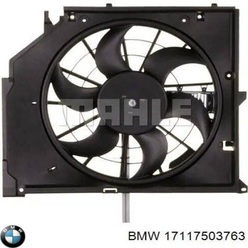 17117503763 BMW difusor de radiador, ventilador de refrigeración, condensador del aire acondicionado, completo con motor y rodete