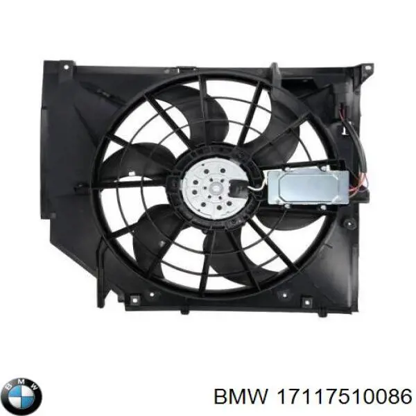 17117510086 BMW difusor de radiador, ventilador de refrigeración, condensador del aire acondicionado, completo con motor y rodete