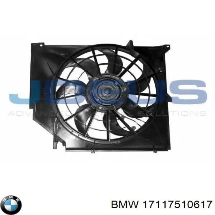 17117510617 BMW difusor de radiador, ventilador de refrigeración, condensador del aire acondicionado, completo con motor y rodete