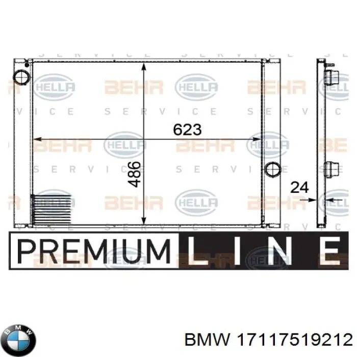 Água radiador BMW 17117519212 precio, desde 187,89 EUR