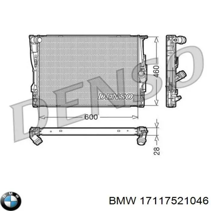 Radiador 17117521046 BMW