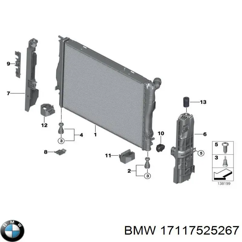 Abrazadera trasera del silenciador BMW 17117525267 precio, desde 2,50 EUR
