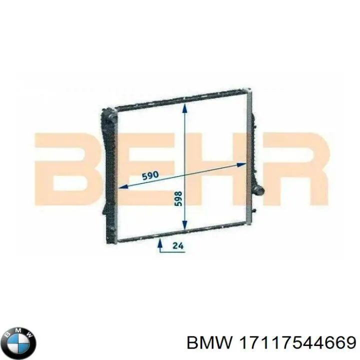 Radiador de água BMW 17117544669