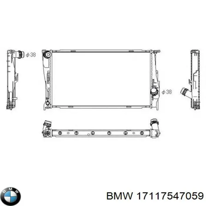 17117547059 BMW Refrigeración del motor
