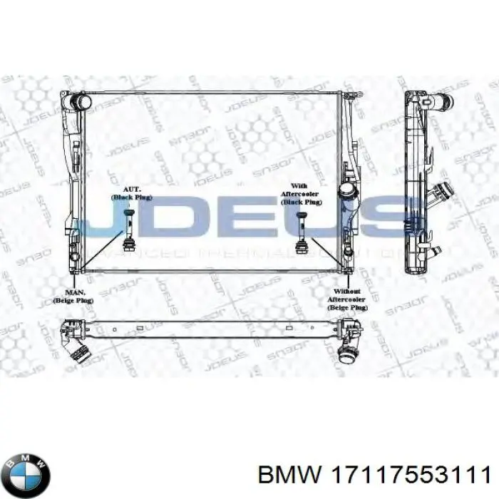 17117553111 BMW Refrigeración del motor