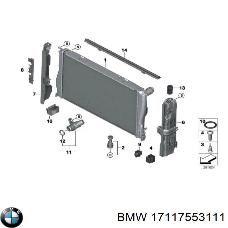 Comprar 17117553111 BMW Radiador de auto