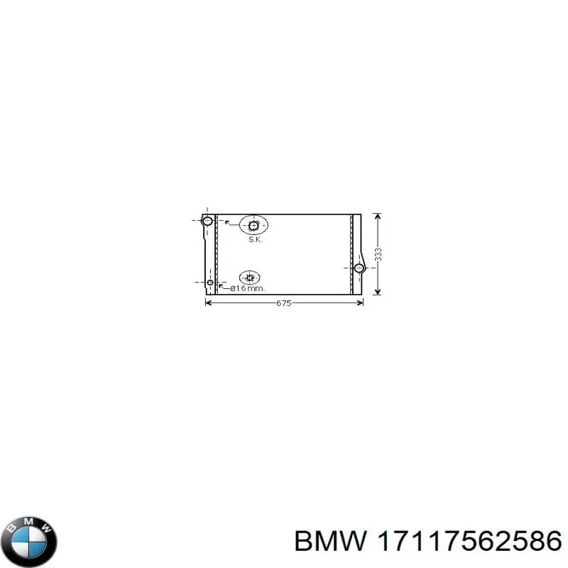 17117562586 BMW radiador refrigeración del motor