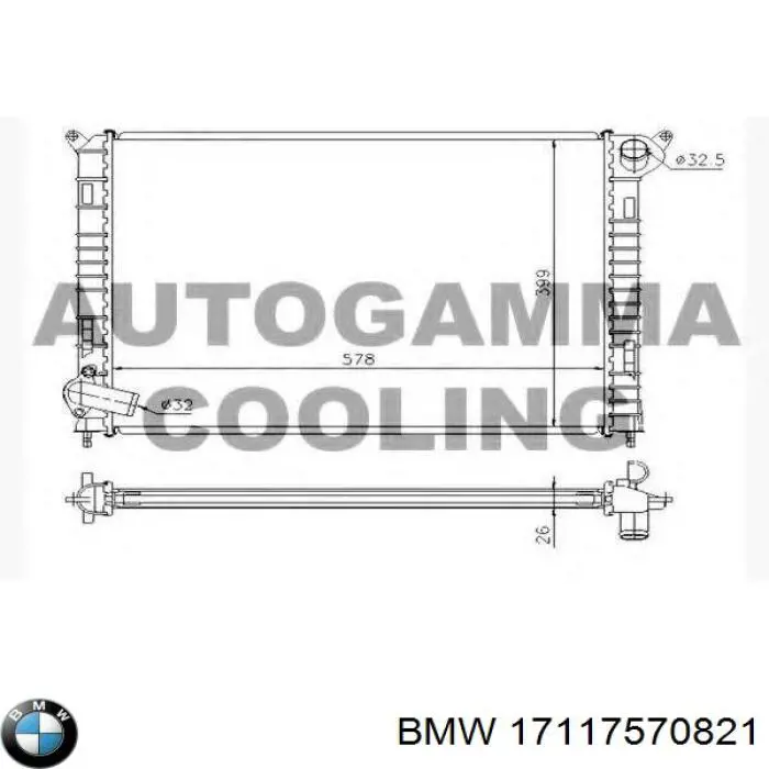 Radiador 17117570821 BMW