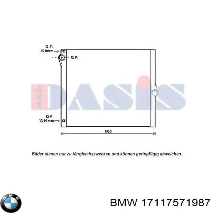 17117571987 BMW radiador