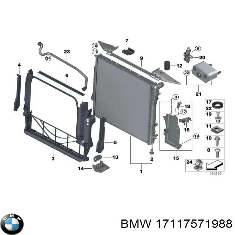 Comprar 17117571988 BMW Tapa radiador