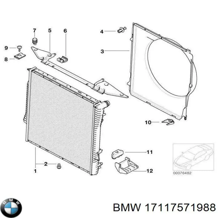 Comprar 17117571988 BMW Tapa radiador