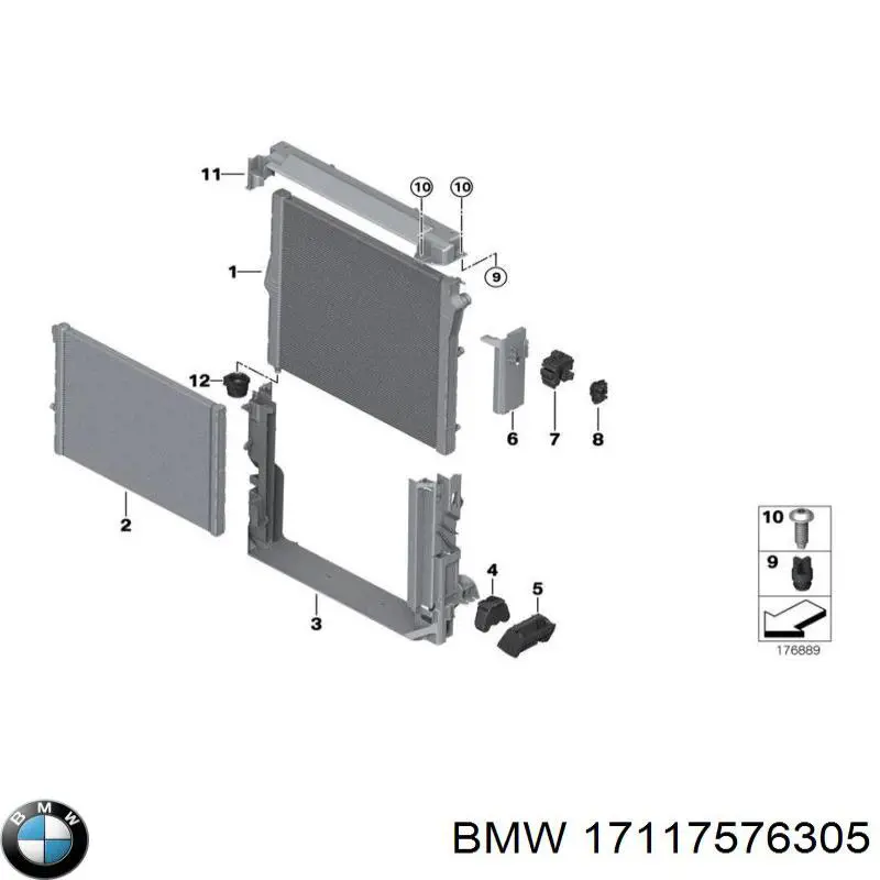 17117576305 BMW radiador