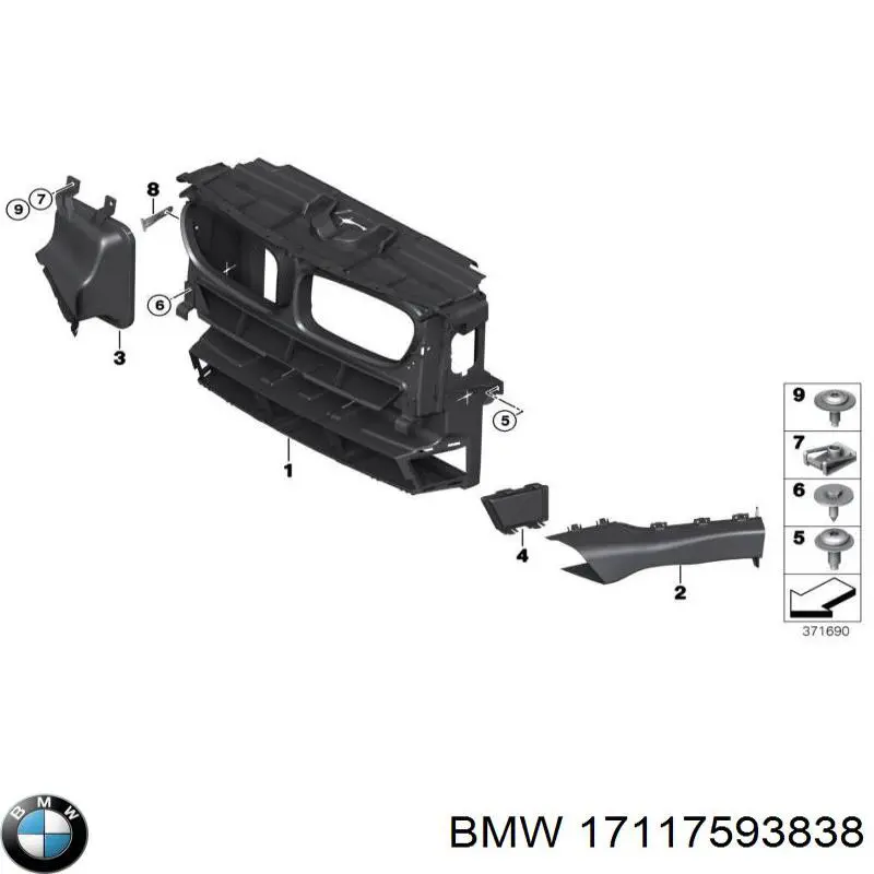 Comprar 17117593838 BMW Soporte izquierdo del radiador