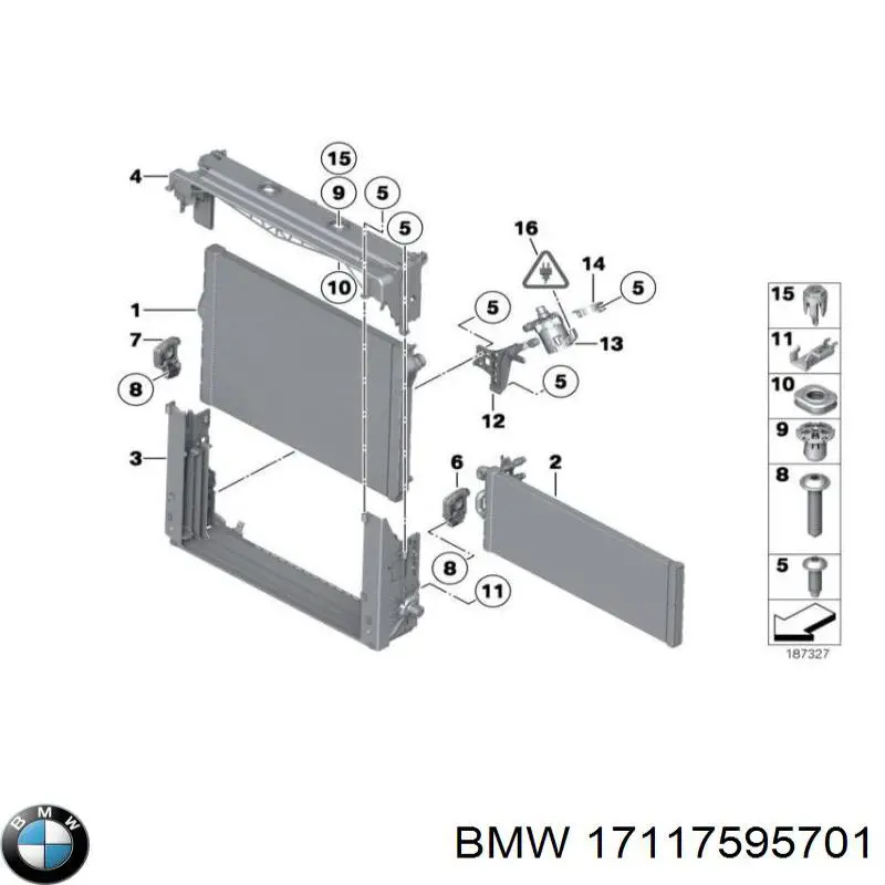 Clip de fijación del guardabarros delantero BMW 17117595701 precio, desde 3,45 EUR