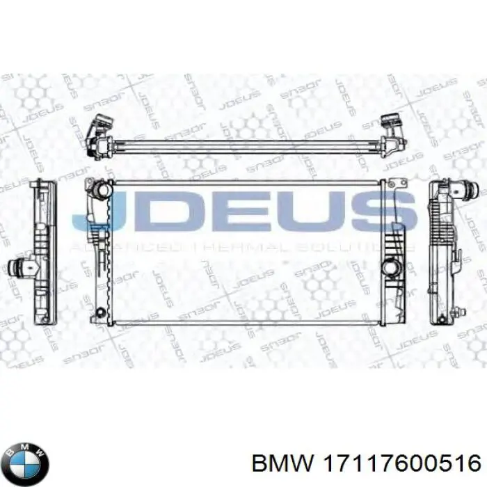 17117600516 BMW radiador refrigeración del motor