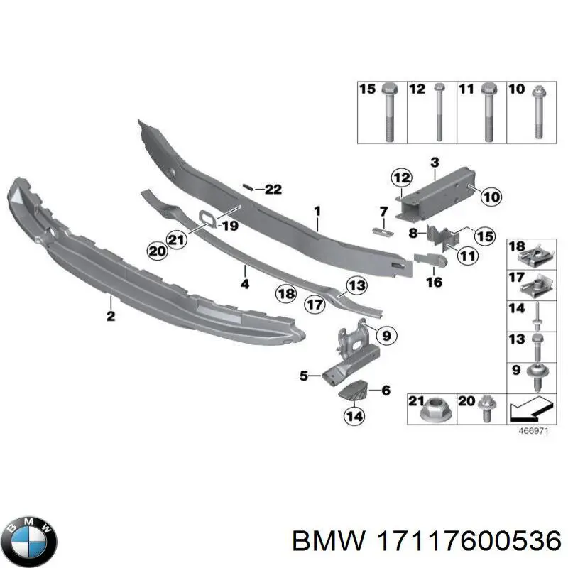 Soporte de radiador izquierdo para BMW 2 (F23)