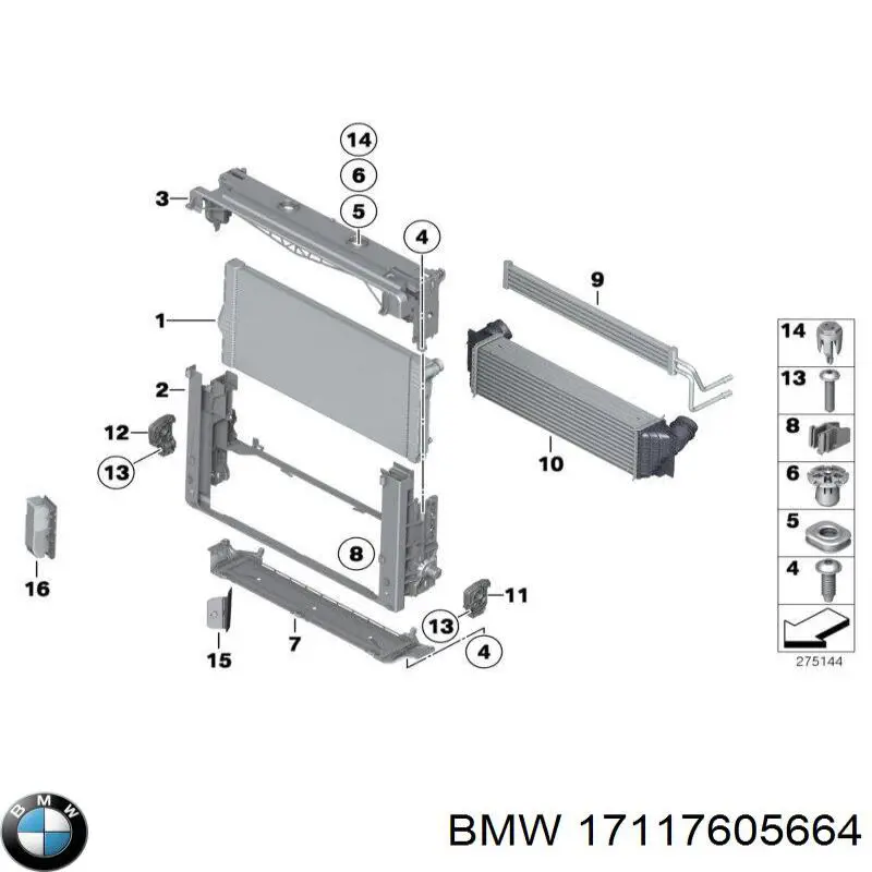 17117605664 BMW intercooler