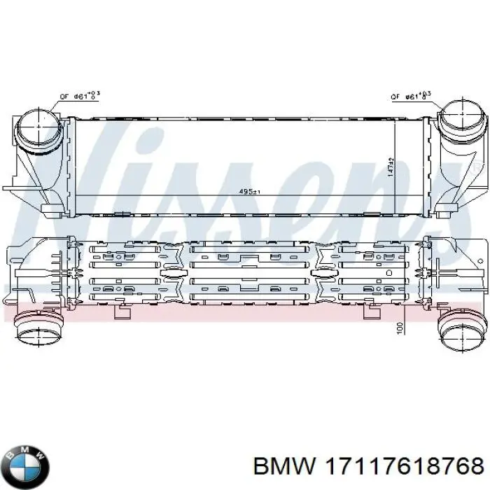 Comprar 17117618768 BMW Turbo intercooler