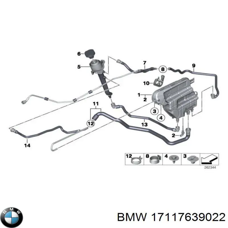Tapa radiador 17117639022 BMW