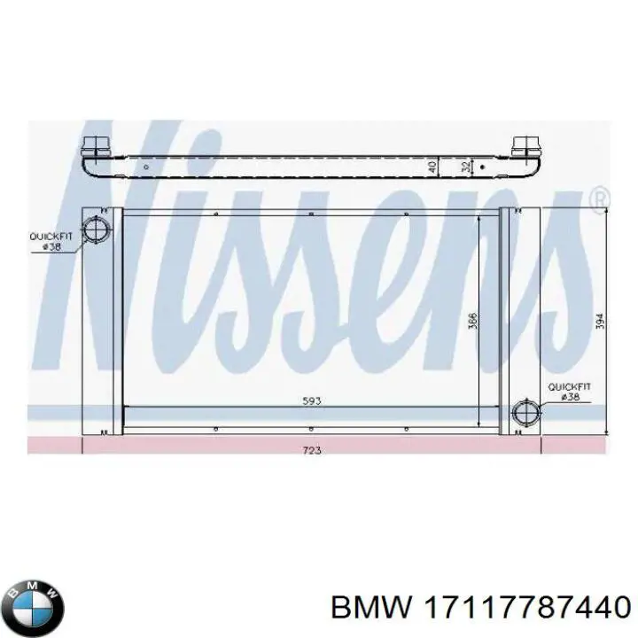 17117787440 BMW Refrigeración del motor