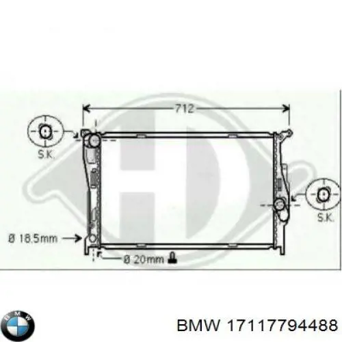 Água radiador BMW 17117794488 precio, desde 103,13 EUR