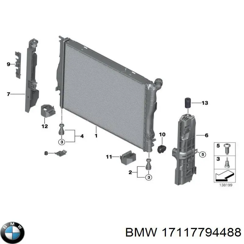 17117794488 BMW radiador