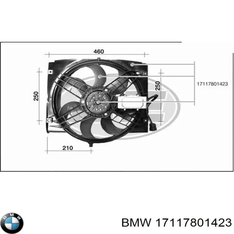 V20010003 Vemo Ventilador de refrigeración del motor
